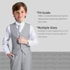 Lycody Toddler Suit for Boys Tuxedo Suit for Wedding Gray Kids Vest and Pants Sets Dress Outfit Size 4 view 3