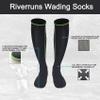 Riverruns Wading Socks, Nylon Fishing Wader Socks for Men and Women Outdoor Fishing, Surfing, Wakeboarding (Black,2XL) view 2