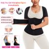 Eleady Women Waist Trainer Corset Trimmer Belt Neoprene Sauna Sweat Suit Zipper Body Shaper with Adjustable Workout Tank Tops (Black, Small) view 3