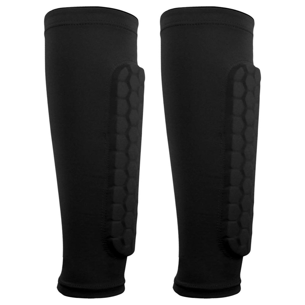Doryum 1 Pair Soccer Shin Guards Shin Pads for Kids Youth Adult, Football Shin Guard Socks Sleeves with Foam, Calf Compression Sleeve Honeycomb Pads, Child Calf Protective Gear Soccer Equipment (XL)