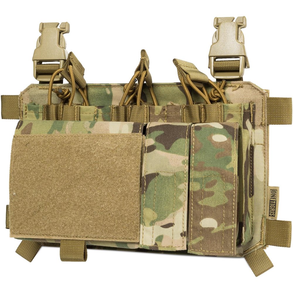 OneTigris Triple Mag Pouch with Utility Pouch Tactical Placard for M4 Magazines & Pistol Magazines