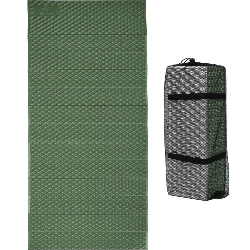 REDCAMP 72"x22"x0.75" Foldable Foam Camping Pads for Sleeping, Waterproof Closed Cell Foam Camping Sleeping Pad - Ultra-Lightweight for Hiking & Backpacking, R-2.1 Insulated, Green 1 Pack