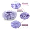 Baby Girls Tutu Bloomers Diaper Cover Cotton Tulle Bloomers and Headband Set Purple 3-6 Month view 3