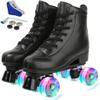 Jessie Leather Skates - Premium Adjustable Four-Wheel Roller Skates for Women, Men, Boys & Girls (Flash Wheel, Women's 12/ Men's 10.5) view 1