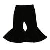 Qiylii Kids Baby Girl Velvet Bell-Bottoms Pants Fall Ruffle Flare Pant Trousers Leggings Toddler Clothes (Black, 18-24 Months) view 1