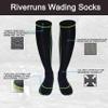 Riverruns Wading Socks, Neoprene Wet-suit Wader socks for Men and Women Outdoor Fishing, Surfing, Wakeboarding (Black,L) view 2