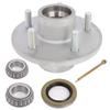 ECCPP Boat Trailer Hub Kit 5 Bolt 1 1/16 x 1 3/8 68149 & 44649 Silver Tapered Spindle Galvanized 3500lb Silver view 1