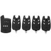 Fish Bite 4 pcs Fishing Bite Alarm & 1 pcs Receiver Indicator Sound & LED Light Alert Fish Equipment Accessories view 2