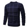 MAGNIVIT Men's Basic Designed Knitted Sweaters Cotton Soft Crewneck Fall Winter Sweaters Navy Blue view 1