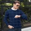 MAGNIVIT Men's Basic Designed Knitted Sweaters Cotton Soft Crewneck Fall Winter Sweaters Navy Blue view 2