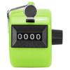 Handheld Tally Counter Mechanical Clicker Counter 4 Digit Display Palm Counter with Plastic Knob Reset Counting Tool for Handheld Use Number Counter with Hook Green view 1