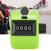 Handheld Tally Counter Mechanical Clicker Counter 4 Digit Display Palm Counter with Plastic Knob Reset Counting Tool for Handheld Use Number Counter with Hook Green view 2