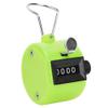 Handheld Tally Counter Mechanical Clicker Counter 4 Digit Display Palm Counter with Plastic Knob Reset Counting Tool for Handheld Use Number Counter with Hook Green view 4