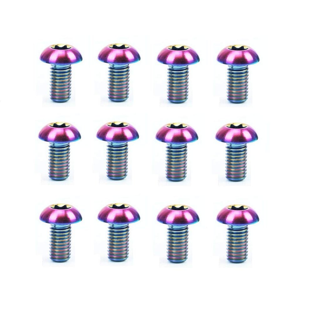 Titanium Bolt Mountain MTB Bike Bicycle Disc Brake Rotor Screws 12PCS