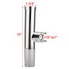 YaeMarine 4Pcs Boat Fishing Rod Holder Stainless Tournament Style Clamp on Fishing Rod Holder Rail Mount for Rails 7/8" to 1" or 1" to 1-1/4" (4Pcs Stainless Rod Holders for Rails 7/8" to 1") view 3
