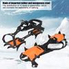 10-Tooth Snow Crampons, Adjustable Ice Cleats with Manganese Steel Spikes, Portable Winter Traction Grips for Hiking Boots with Storage Bag view 2