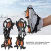 10-Tooth Snow Crampons, Adjustable Ice Cleats with Manganese Steel Spikes, Portable Winter Traction Grips for Hiking Boots with Storage Bag view 3