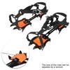 10-Tooth Snow Crampons, Adjustable Ice Cleats with Manganese Steel Spikes, Portable Winter Traction Grips for Hiking Boots with Storage Bag view 4