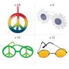 Fun Express Groovy 70s Hippie Sunglasses & Necklaces Kit Fun Accessory Set for Retro Parties, Festivals & Costume Events  for All Ages  78-Pieces view 2