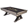 American Legend Kirkwood 90 Billiard Table with Rustic Finish, K-Shaped Legs and Black Cloth, Brown