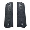 Custom Colt 1911 Grips Full Size Anodized Black Medusa Grips 45/38 Super Commander view 1