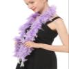 Flydreamfeathers Feather Boa 25 Gram, 4 Feet Long Chandelle Feather Boa, Great for Halloween Costume, Christmas Tree, Decoration (Light Purple) view 3