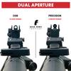 Flip Up Iron Sights | Co-Witness | Spring Loaded | Low Profile | Rapid Transition Front & Rear Iron Sights | Back Up Sights | BUIS for Picatinny Rail and Weaver Rails view 3