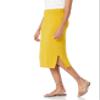 Amazon Essentials Women's Pull-On Knit Midi Skirt (Available in Plus Size), Dark Yellow, Medium view 3