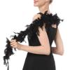 Flydreamfeathers Feather Boa 25 Gram, 4 Feet Long Chandelle Feather Boa, Great for Party, Halloween Costume, Christmas Tree, Decoration (Black) view 3