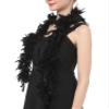 Flydreamfeathers Feather Boa 25 Gram, 4 Feet Long Chandelle Feather Boa, Great for Party, Halloween Costume, Christmas Tree, Decoration (Black) view 4