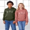 Daxton Skateboard Trick Design for Youth Unisex Hoodie Mid-weight Fleece Sweatshirt,Heather Gray,L view 3