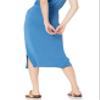 Amazon Essentials Women's Pull-On Knit Midi Skirt (Available in Plus Size), Blue, Large view 2