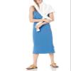 Amazon Essentials Women's Pull-On Knit Midi Skirt (Available in Plus Size), Blue, Large view 4
