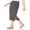 Amazon Essentials Women's Pull-On Knit Midi Skirt (Available in Plus Size), Black White Abstract Animal, Small view 1