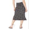 Amazon Essentials Women's Pull-On Knit Midi Skirt (Available in Plus Size), Black White Abstract Animal, Small view 2