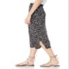 Amazon Essentials Women's Pull-On Knit Midi Skirt (Available in Plus Size), Black White Abstract Animal, Small view 3