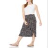 Amazon Essentials Women's Pull-On Knit Midi Skirt (Available in Plus Size), Black White Abstract Animal, Small view 4