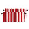 BaoNews Red Christmas White Kitchen Valances Window Curtain, Candy Cane Christmas Stripes Blackout Decoration Small Window Valances Curtains Drapes for Kitchen Bedroom, 52 X 18 Inch view 1