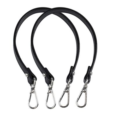 AUEAR, 2 Pack Short Handbag Strap Replacement Handle for Small Purses, Black (12.79 Inches, Style B)
