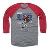 500 LEVEL Bryce Harper 3/4 Sleeve T-Shirt (Baseball Tee, Small, Red/Heather Gray) - Bryce Harper Cartoon WHT view 1