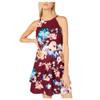 BCX Womens Floral Short Halter Dress Purple 3 view 1