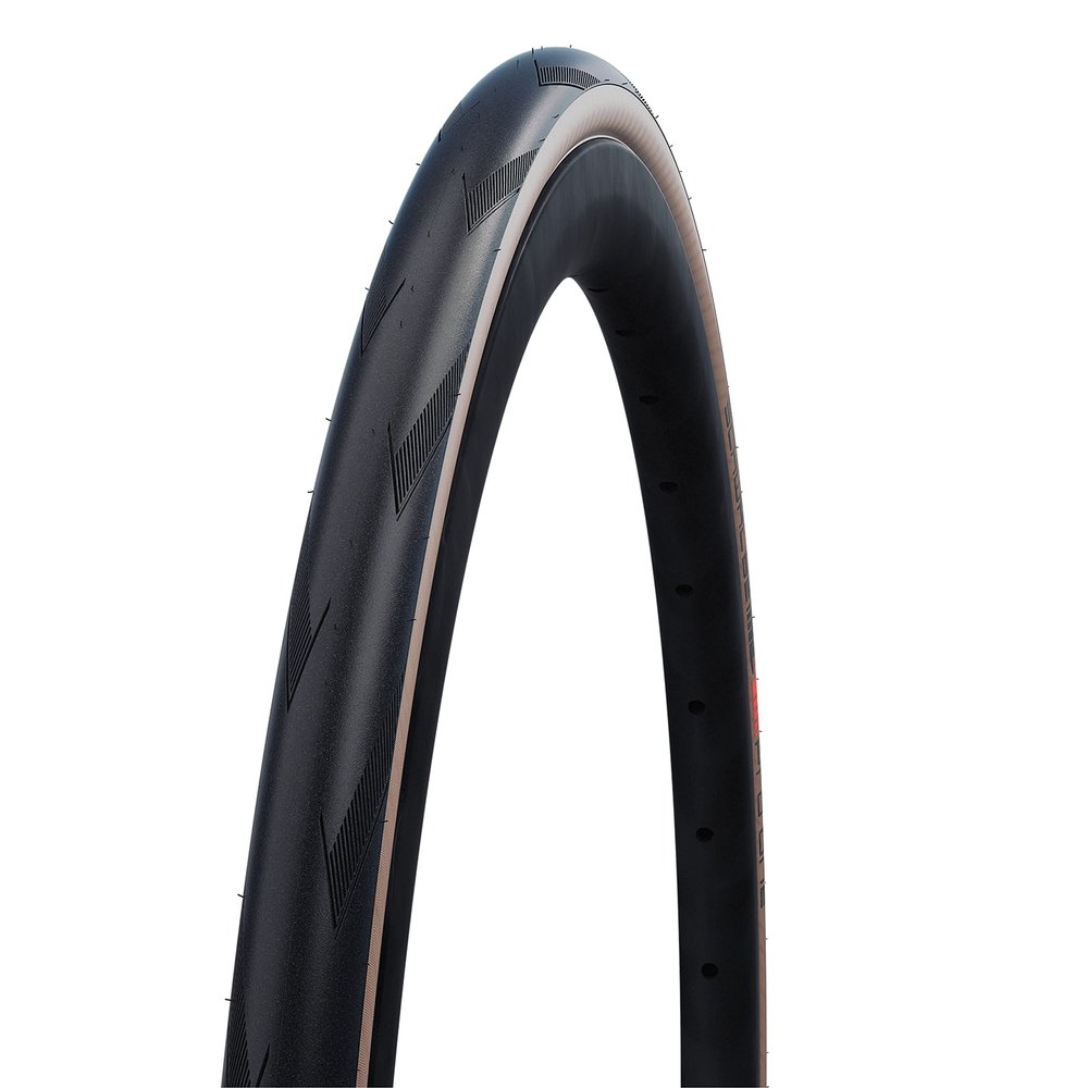 Schwalbe - Pro One Road Race Tubeless Folding Bike Tire | 700c x 30 | Black/Tan Sidewall, Single Tire