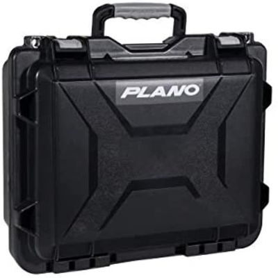 Plano Field Locker Element XL Pistol Case, Black with Gray Accents, Premium Gun Storage, TSA Approved Gun Case for Airline Travel, Dustproof and Waterproof Pistol Storage, Multiple Firearm Capacity