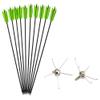 AMEYXGS Archery Flu flu Arrows and Judo Arrow Tips 30 Inch Mix Carbon Arrow Spine 500 with 4 Turkey Feather for Compound Bow Recurve Bow Competition and Target Practice(Pack of 12) (Green 3#) view 1