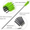 AMEYXGS Archery Flu flu Arrows and Judo Arrow Tips 30 Inch Mix Carbon Arrow Spine 500 with 4 Turkey Feather for Compound Bow Recurve Bow Competition and Target Practice(Pack of 12) (Green 3#) view 3
