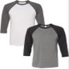 Canvas Bella Mens Triblend 3/4-Sleeve Baseball T-Shirt (3200) 2 Pack view 1