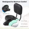 MOONCOOL Oversized Bike Seat with Backrest, 11.5"  9.5" Wide Padded Saddle with Back-Support Cushion, Fits 7/8 (22.2 mm) Seat Posts for Bicycle, Tricycle & Exercise Bikes view 3