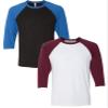 Canvas Bella Mens Triblend 3/4-Sleeve Baseball T-Shirt (3200) 2 Pack view 1