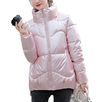 HZCX FASHION Womens Quilted Metallic Puffer Jackets Thicken Parka Warm Coats 2020090403P50-PI-US L TAG XL