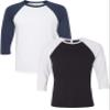 Canvas Bella Mens Triblend 3/4-Sleeve Baseball T-Shirt (3200) 2 Pack view 1
